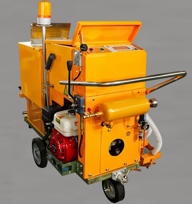 Two-component road marking machine