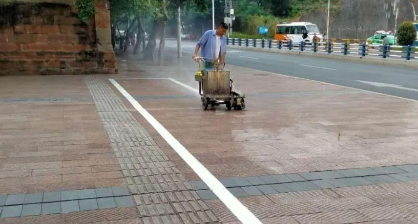 Updating non-motorized parking logo marking lines