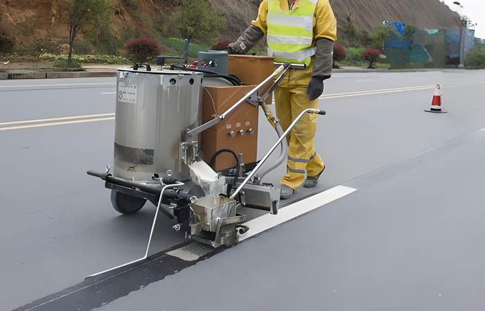 Road marking construction