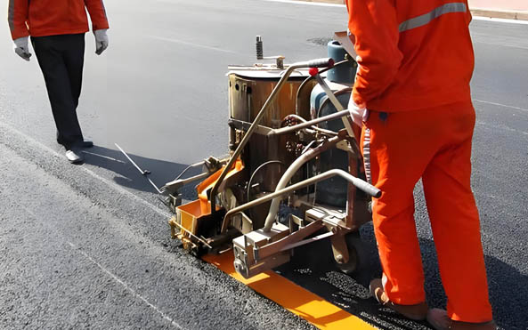 The impact of low ground temperature on thermoplastic road marking paint during construction and solutions