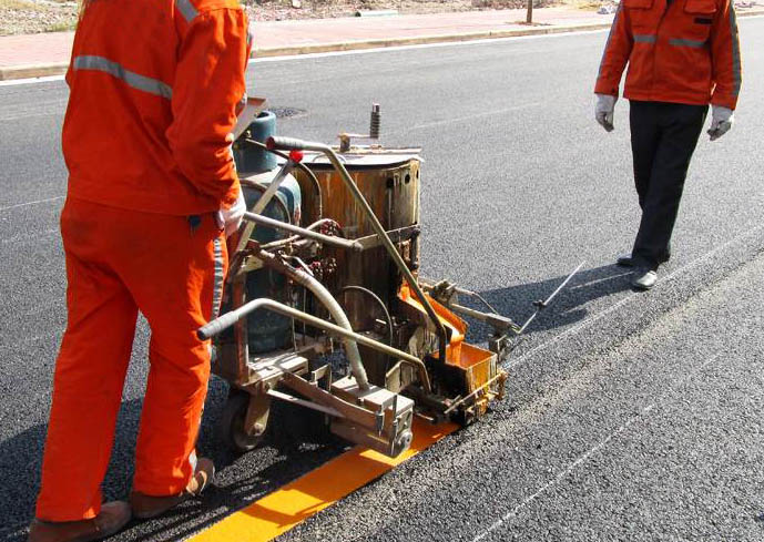 Road marking construction