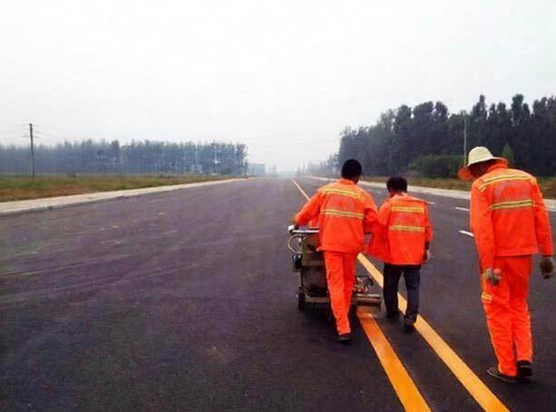 Road marking construction